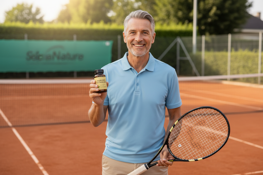 Souplesse Articulaire — Homme sur terrain de tennis