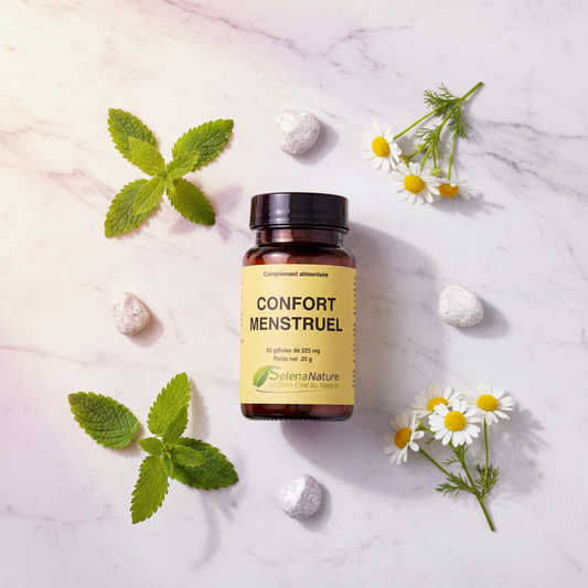 Confort Menstruel - Flacon avec mélisse, camomille et zinc - Selena-Nature